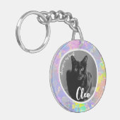 Pet Loss Beileid Memorial Keepake Opal Symbol Schlüsselanhänger (Vorderseite links)