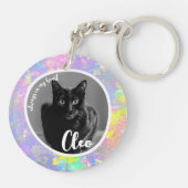 Pet Loss Beileid Memorial Keepake Opal Symbol Schlüsselanhänger (Rückseite)