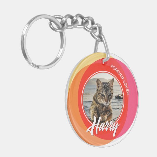 Pet Loss Beileid Memorial Keepake Symbol Schlüsselanhänger (Vorderseite links)