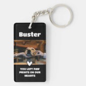 Pet Loss Beileid Memorial Keepake Symbol Schlüsselanhänger (Rückseite)