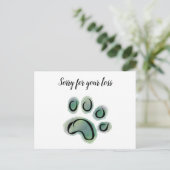 Pet Loss Beileid Postkarte (Stehend Vorderseite)