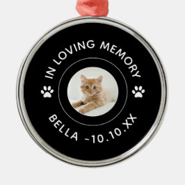 Pet Loss Cat Paw druckt Memorial in Love Memory Ornament Aus Metall