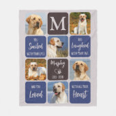 Pet Loss Dog Memorial Custom Modernes Foto Fleecedecke (Vorderseite)