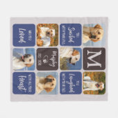 Pet Loss Dog Memorial Custom Modernes Foto Fleecedecke (Vorderseite (Horizontal))