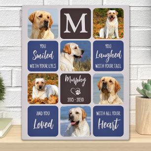 Pet Loss Dog Memorial Custom Modernes Foto Fotoplatte