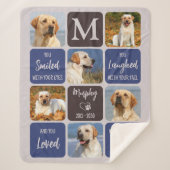 Pet Loss Dog Memorial Custom Modernes Foto Sherpadecke (Vorderseite)