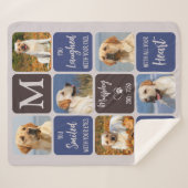 Pet Loss Dog Memorial Custom Modernes Foto Sherpadecke (Vorderseite (Horizontal))