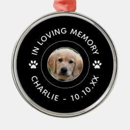 Pet Loss Dog Pad druckt Memorial in Love Memory Ornament Aus Metall