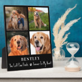 Pet Loss Gabe Hund Memorial Custom 4 Foto Collage Fotoplatte (Seite)