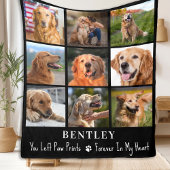 Pet Loss Geschenk Hund Memorial Custom 9 Foto Coll Fleecedecke