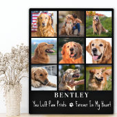 Pet Loss Geschenk Hund Memorial Custom 9 Foto Coll Fotoplatte