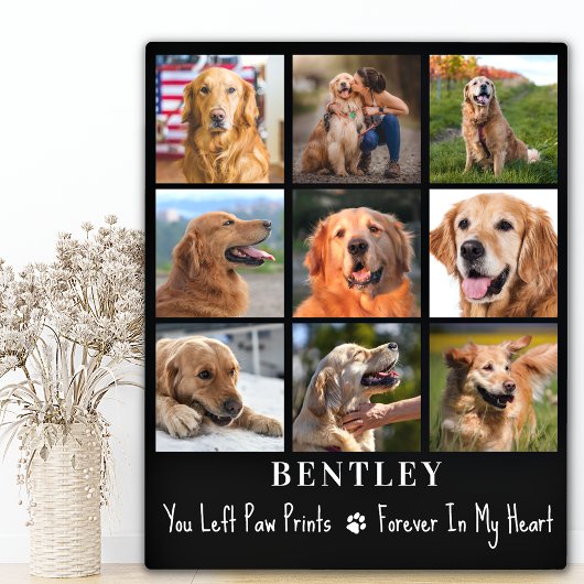 Pet Loss Geschenk Hund Memorial Custom 9 Foto Coll Fotoplatte