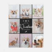 Pet Loss Geschenk Hund Memorial Foto Collage Keepa Fleecedecke (Vorderseite)