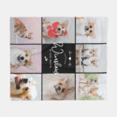 Pet Loss Geschenk Hund Memorial Foto Collage Keepa Fleecedecke (Vorderseite (Horizontal))