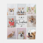 Pet Loss Geschenk Hund Memorial Foto Collage Keepa Fleecedecke (Vorderseite)