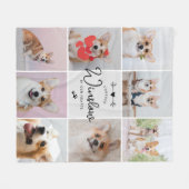 Pet Loss Geschenk Hund Memorial Foto Collage Keepa Fleecedecke (Vorderseite (Horizontal))