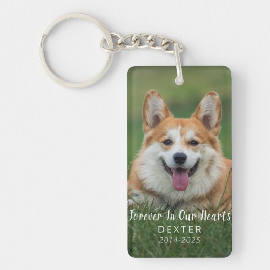 Pet Loss Gift | Personalized Dog Memorial Photo Schlüsselanhänger (Vorderseite)