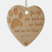 Pet Loss - Heart Wood like Ornament (Rechts)