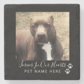 Pet Loss Hund Foto Memorial Keepake Name Steinuntersetzer (Vorderseite)