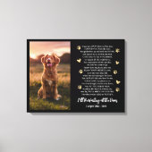 Pet Loss Hund Ich werde an der Tür Gewartet Leinwanddruck (Vorderseite)