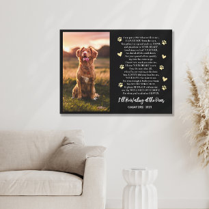 Pet Loss Hund Ich werde an der Tür Gewartet Leinwanddruck