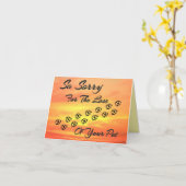 Pet Loss Hund Karte (Gelbe Blume)