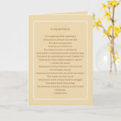 Pet Loss Hund Tribute Gedicht Karte (Gelbe Blume)