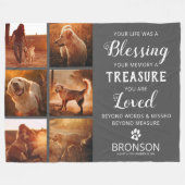 Pet Loss - Hunde-Memorial FotoCollage Fleecedecke (Vorderseite (Horizontal))