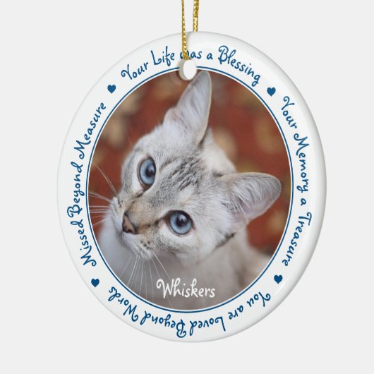 Pet Loss Keepake - Beileid-Geschenk Katze Pet Memo Keramik Ornament (Links)
