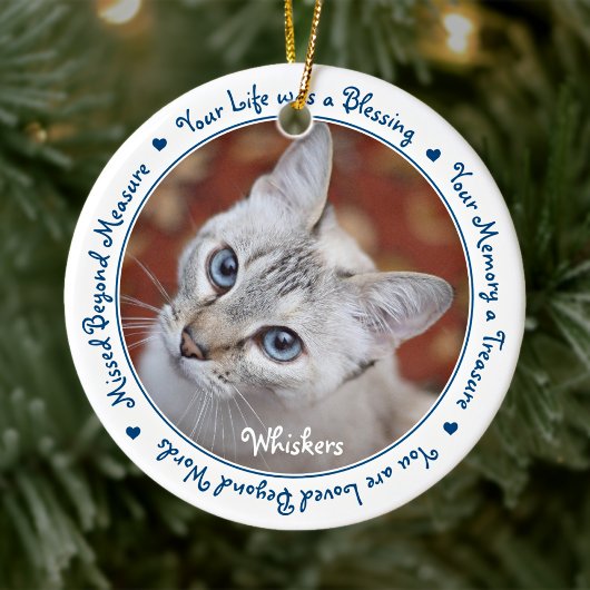 Pet Loss Keepake - Beileid-Geschenk Katze Pet Memo Keramik Ornament