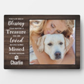 Pet Loss Keepake Personalisiertes Pet-Memorial-Fot Fotoplatte (Vorderseite)