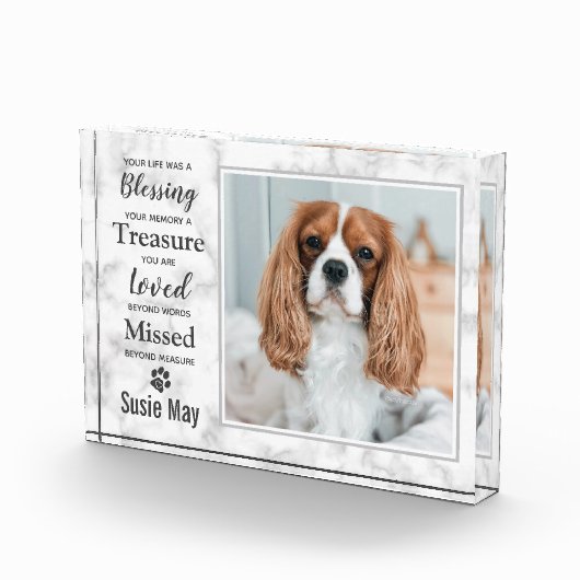 Pet Loss Keepake Pet Memorial Fotoblock (Rechts)