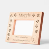 Pet Loss Memorial Bichon Frisé Geätzte Rahmen (Links)