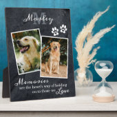Pet Loss Memorial Geschenk Foto Plaque Fotoplatte (Seite)