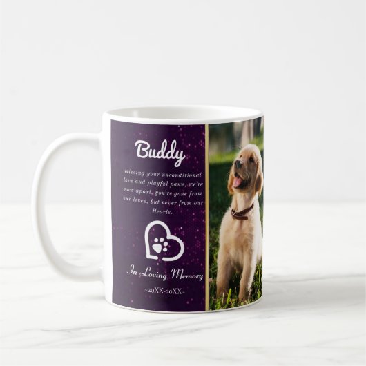 Pet Loss Memorial Hund | Cat Beileid Kaffeetasse (Links)