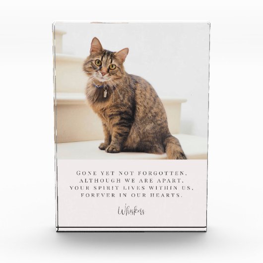 Pet Loss Memorial Keepake Fotoblock (Vorderseite)