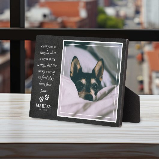 Pet Loss Memorial Sweet Tribute Quote & Foto Fotoplatte