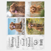 Pet Loss Memorials Keepake Pet Collage Foto Fleecedecke (Vorderseite)