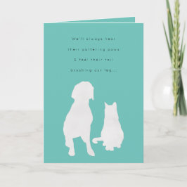 Pet Loss Pattering Paws Sympathy Card Karte