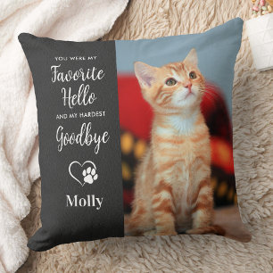 Pet Loss Personalisiert 2 Bilder Dog Cat Memorial Kissen