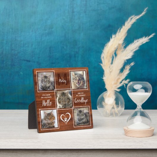 Pet Loss Personalisiert Einziges Cat Memorial Fotoplatte (InSitu)