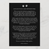 Pet Loss Pet Memorial Pet Hund Sympathie Karte (Rückseite)