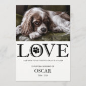 Pet Loss Pet Memorial Pet Hund Sympathie Karte (Vorderseite)