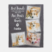 Pet Loss Quote Foto Collage Pet Dog Memorial Fleecedecke (Vorderseite)