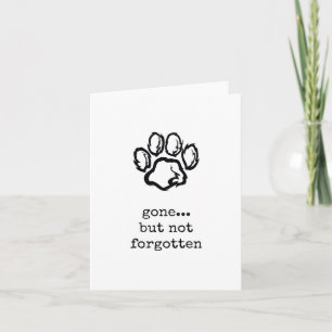 Pet Loss, Sympathy Card Karte