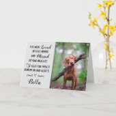 Pet Loss Sympathy Card Personalized Photo Pet Name Karte (Gelbe Blume)