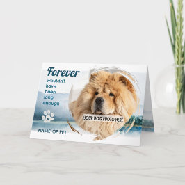 PET LOSS your photo & name Memorial Card Dankeskarte