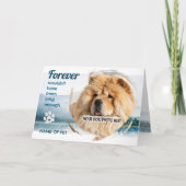 PET LOSS your photo & name Memorial Card Dankeskarte (Vorderseite)