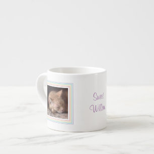 PET LOVE Espresso-Tasse + Text / Regenbogen Espressotasse