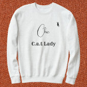 Pet Lover Ash And Black Script Customized Cat Mom Sweatshirt